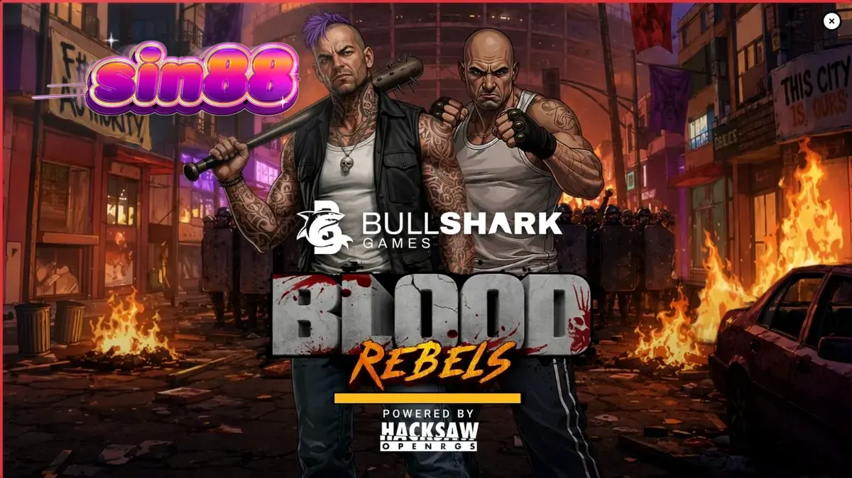 Giao diện trò chơi Blood Rebels với phong cách đường phố gai góc